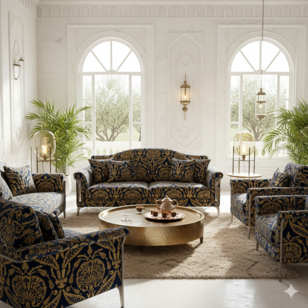 Osmanlı Lalesi Desenli Döşemelik Kumaş