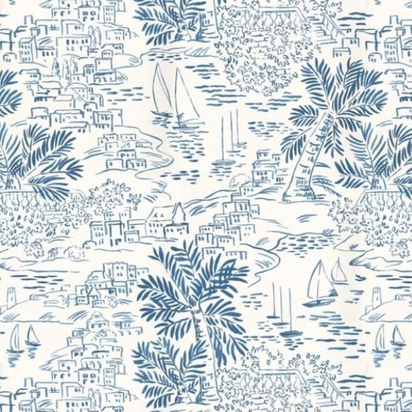 Ralph Lauren Marine Mavi Beyaz Duvar Kağıdı