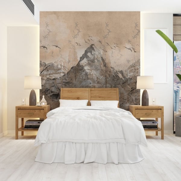 Yüksek Dağ Gölgeli Çizimler Tarihi Duvar Kağıdı