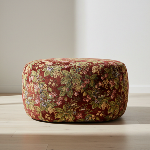 Goblen Tarzı Çiçekli Döşemelik Kumaş