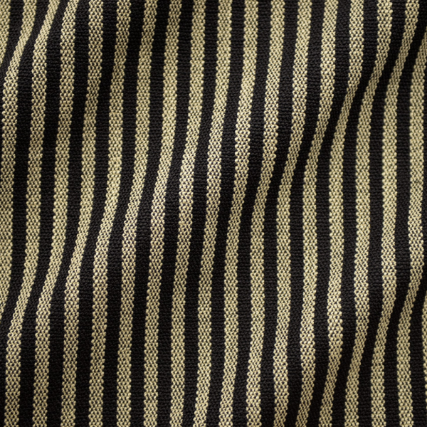 Çizgili Siyah Bal Rengi Döşemelik Kumaş