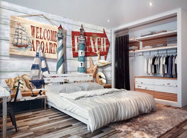 Deniz Feneri Üç Boyutlu Duvar Kağıdı