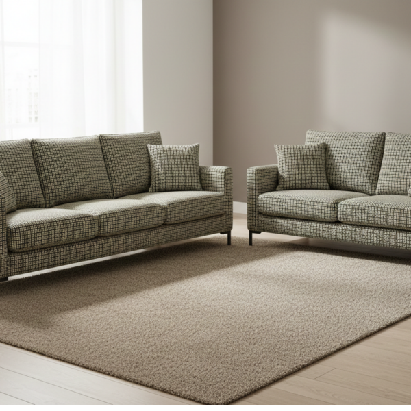 Küp Küp Siyah Bal Rengi Döşemelik Kumaş