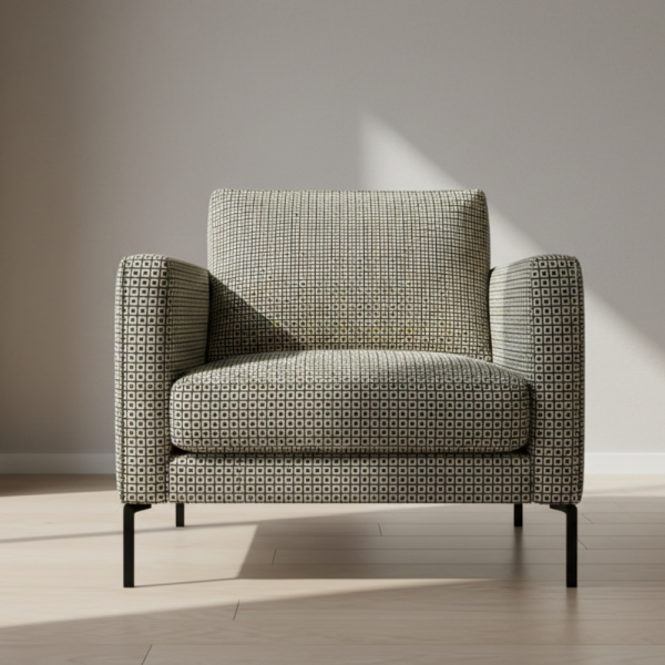 Küp Küp Siyah Bal Rengi Döşemelik Kumaş