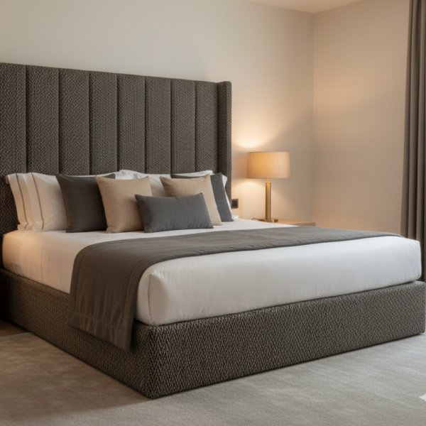 Zigzaglı Siyah Ve Bal Rengi Döşemelik Kumaş