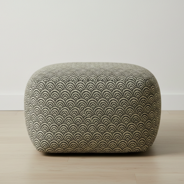 Vitray Desen Siyah Bal Rengi Döşemelik Kumaş