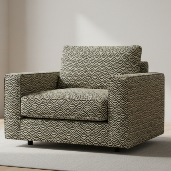 Vitray Desen Siyah Bal Rengi Döşemelik Kumaş