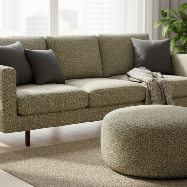 Petek Desen Siyah Bal Rengi Döşemelik Kumaş