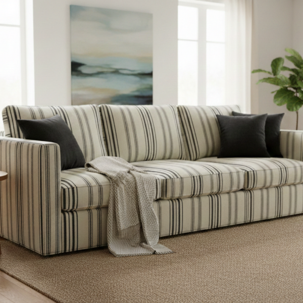 Kalın İnce Çizgili Döşemelik Kumaş