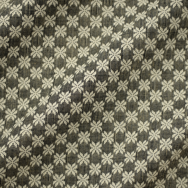 Minik Çiçekli Siyah Bal Rengi Döşemelik Kumaş