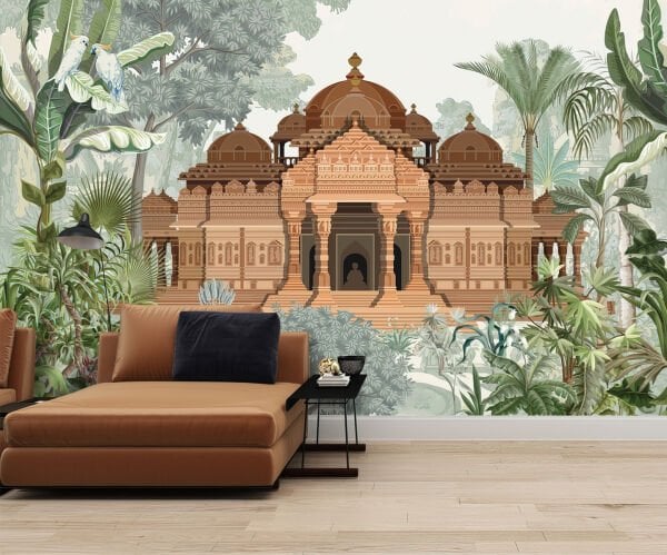 Tropik Orman İçinde Saray Duvar Kağıdı