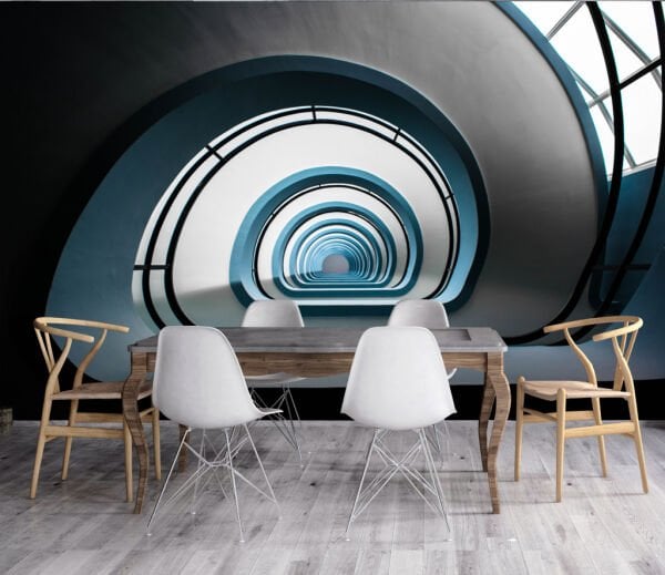 Geometrik Girdap Camlar Derinlik Duvar Kağıdı