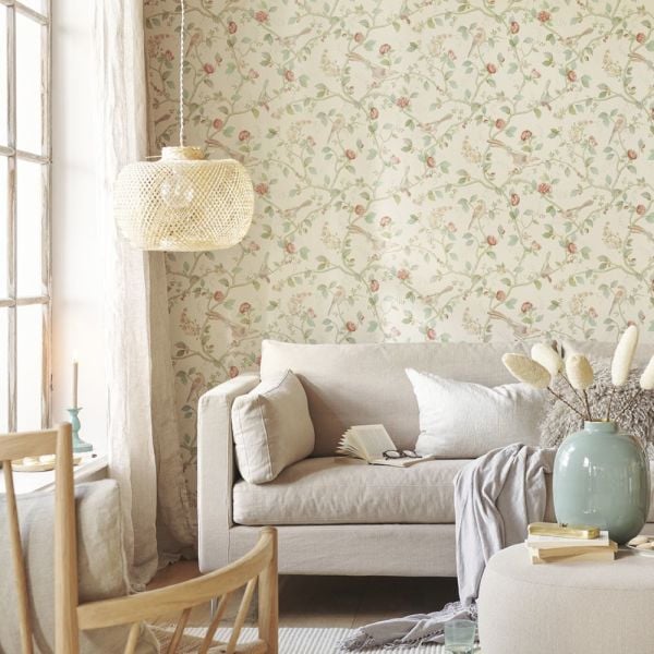 Pip Studio 6 Koleksiyonu Dallarda Kuşlar Duvar Kağıdı