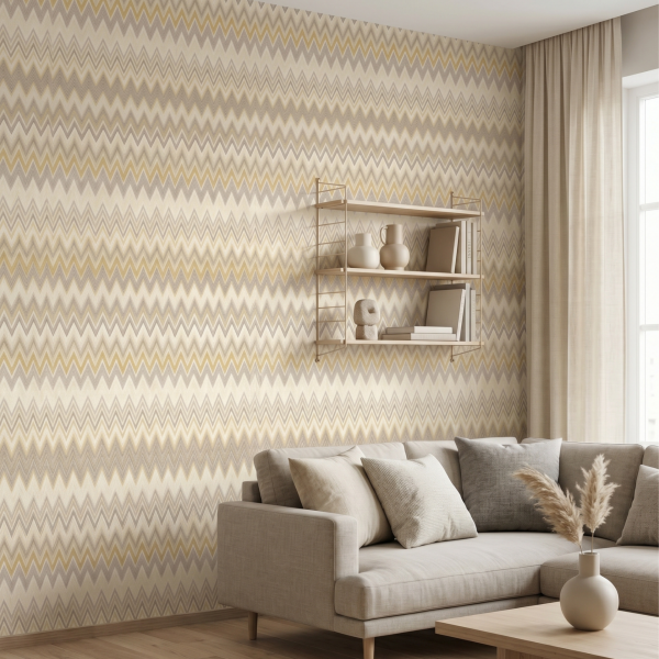 Missoni Home 1 ZigZag Multicolore Vinil Duvar Kağıdı