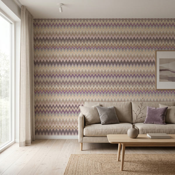 Missoni Home 1 ZigZag Multicolore Vinil Duvar Kağıdı
