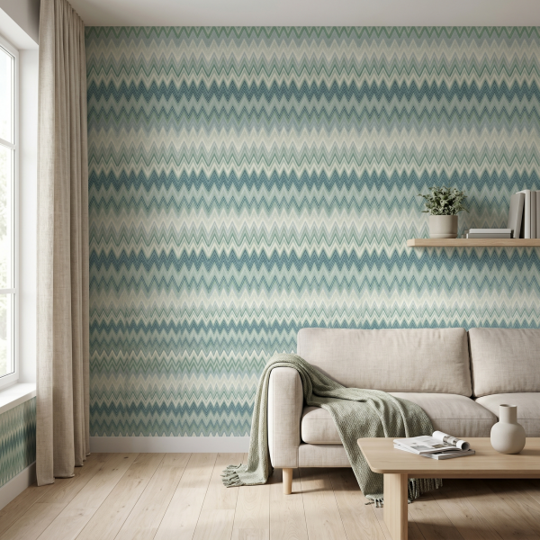 Missoni Home 1 ZigZag Multicolore Vinil Duvar Kağıdı