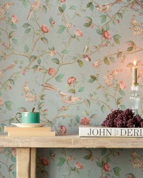 Pip Studio 6 Koleksiyonu Dallarda Kuşlar Duvar Kağıdı