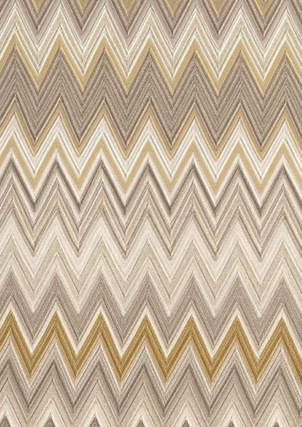Missoni Home Zig Zag Gri Beyaz Duvar Kağıdı