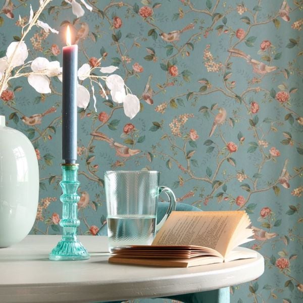 Pip Studio 6 Koleksiyonu Dallarda Kuşlar Duvar Kağıdı