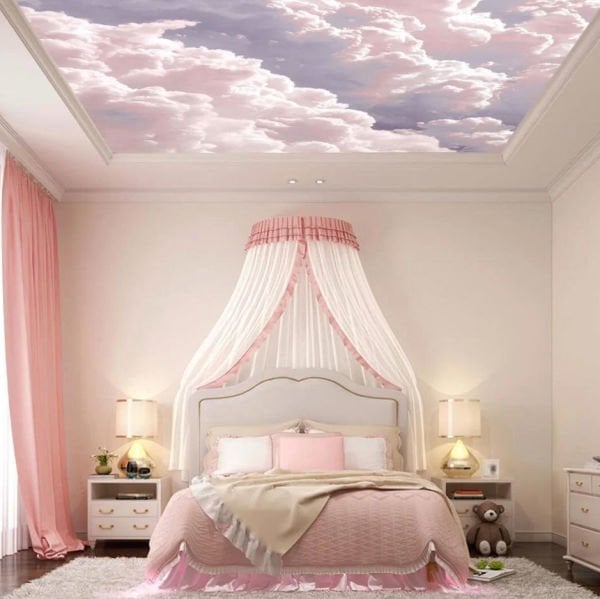 Gökyüzünde Pembe Bulutlar Duvar Kağıdı