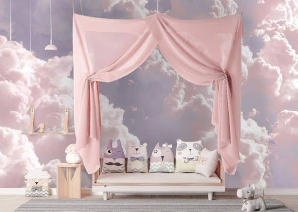 Gökyüzünde Pembe Bulutlar Duvar Kağıdı