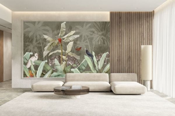 Cennet Kuşu Ağacı Leopar Leylek Duvar Kağıdı