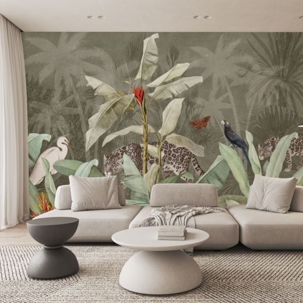 Cennet Kuşu Ağacı Leopar Leylek Duvar Kağıdı