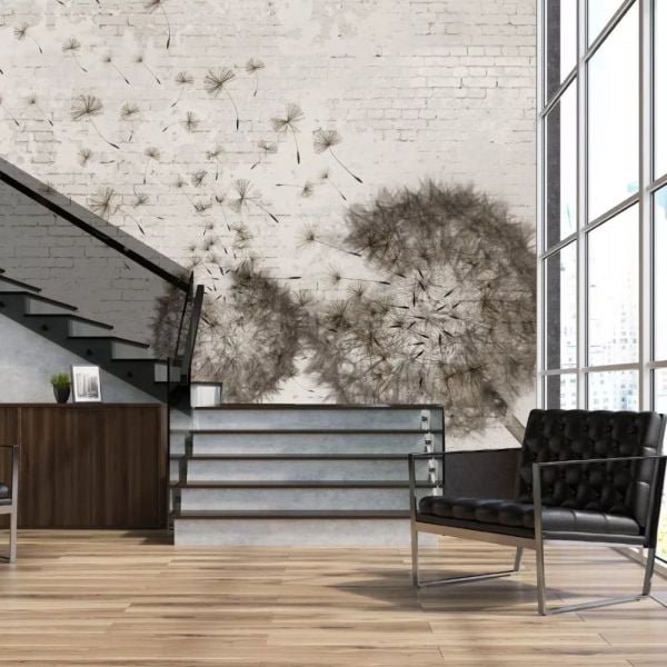 Uva Soffio Siyah Beyaz Duvar Kağıdı