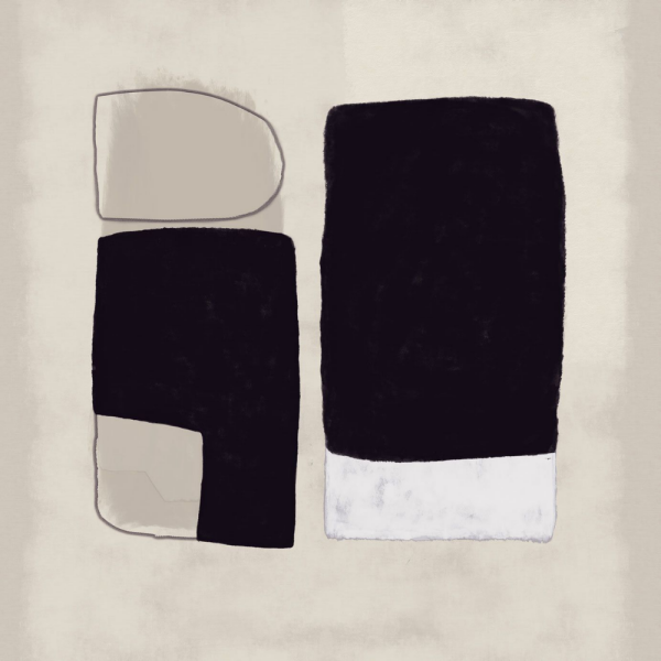 Geometrik Desen Krem ve Koyu Ton Duvar Panosu