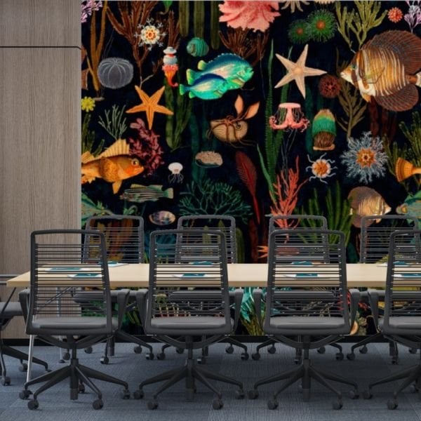 Okyanus Derinliklerinde Egzotik Balıklar Duvar Kağıdı