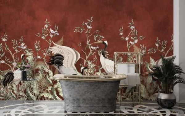 Annemizi Saklarken Çıtalama Turna Kuşları Duvar Kağıdı