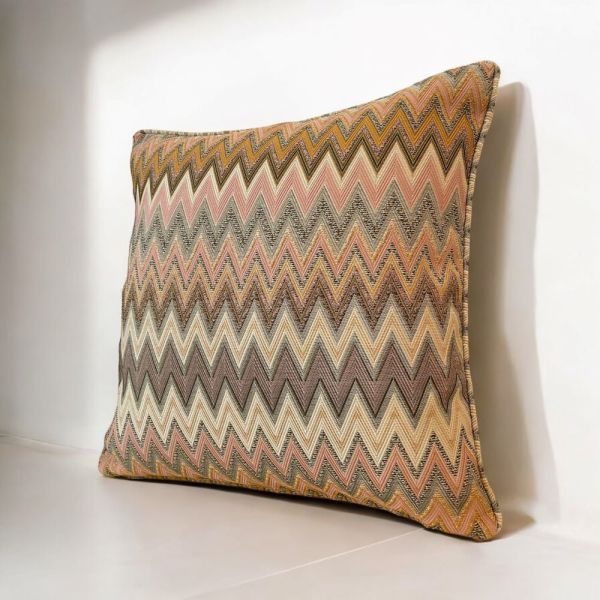 Zigzag Desenli Dokuma Dekoratif Yastık Kırlent