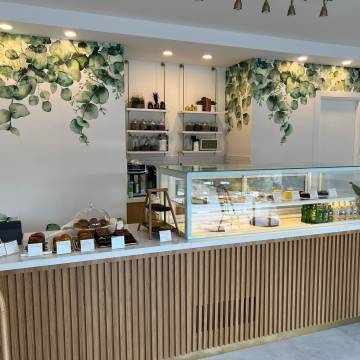 Uva Suluboya Efektli Okaliptüs Yaprakları Duvar Kağıdı