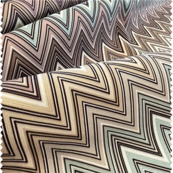 Zigzaglı Missoni Desen Baskı Döşemelik Kumaş