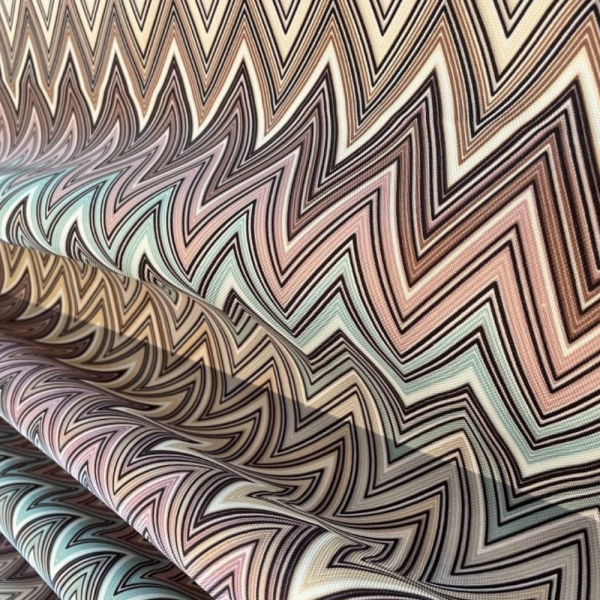 Zigzag Desen Baskı Döşemelik Kumaş
