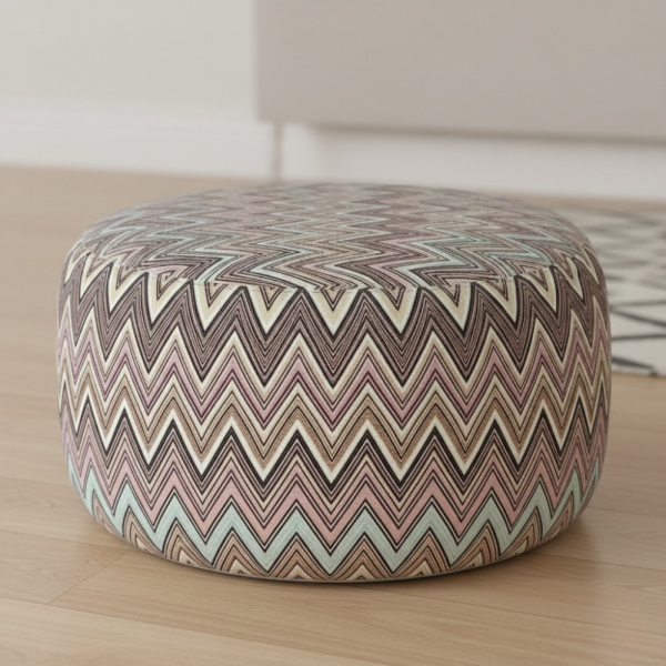 Zigzag Desen Baskı Döşemelik Kumaş