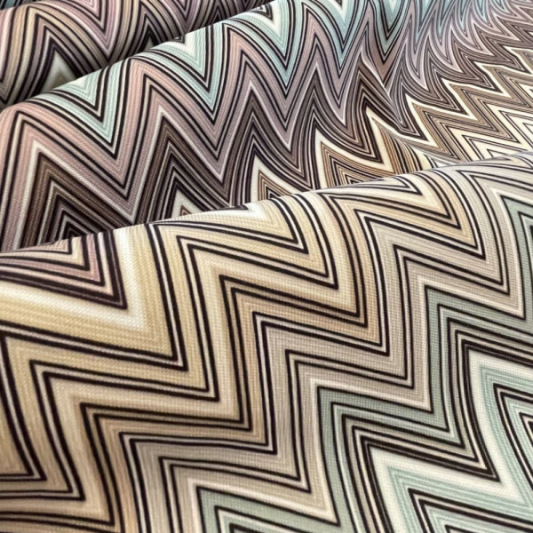 Zigzag Desen Baskı Döşemelik Kumaş