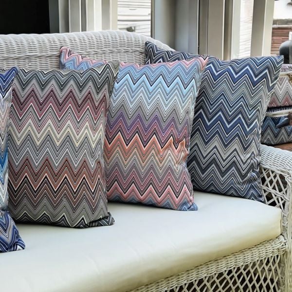 Zigzag Desen Renkli Yastık