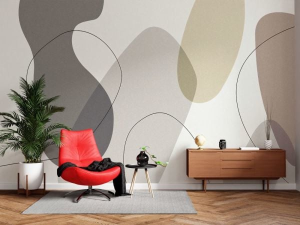 Geometrik Desenler Tasarım Duvar Kağıdı