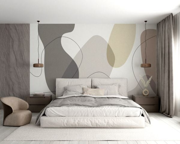 Geometrik Desenler Tasarım Duvar Kağıdı