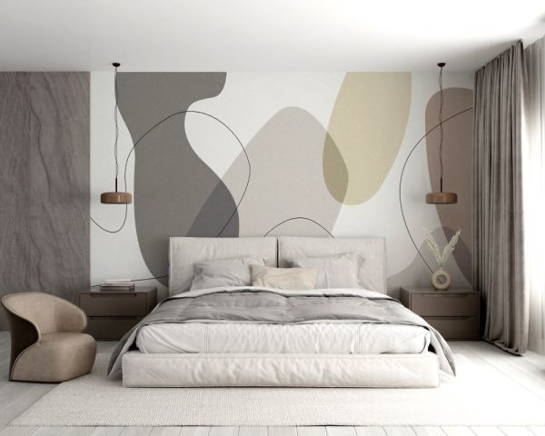 Geometrik Desenler Tasarım Duvar Kağıdı