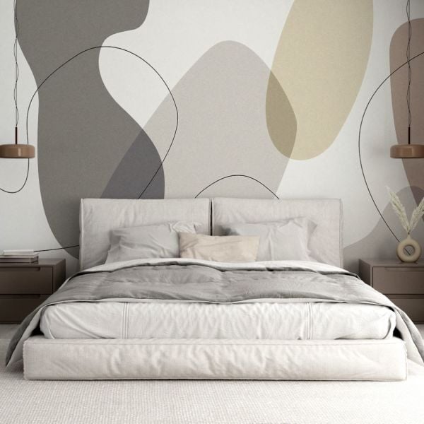 Geometrik Desenler Tasarım Duvar Kağıdı