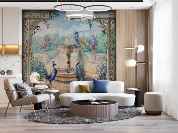 Camdaki Kız Canlı Tavuşkuşu Duvar Kağıdı