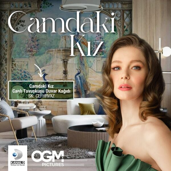 Camdaki Kız Canlı Tavuşkuşu Duvar Kağıdı