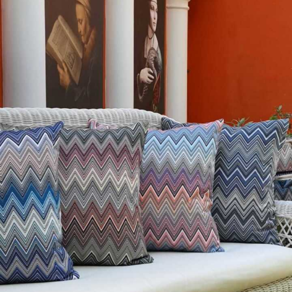 Zİgzag Desen Renkli Dekoratif Yastık