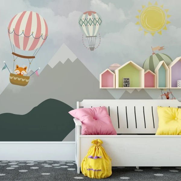 Sıcak Renkli Hava Balonları Geyik Duvar Kağıdı