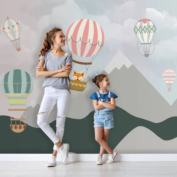 Sıcak Renkli Hava Balonları Geyik Duvar Kağıdı