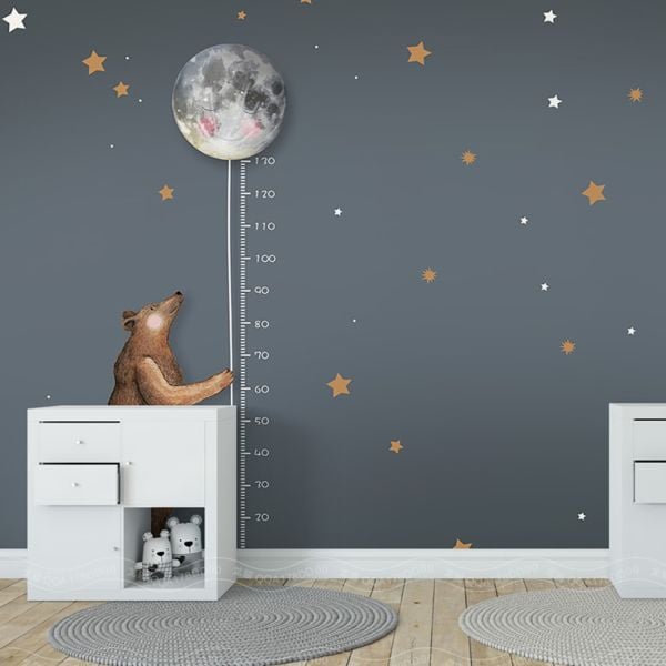 Aya Merdivenle Çıkan Ayıcık Duvar Kağıdı