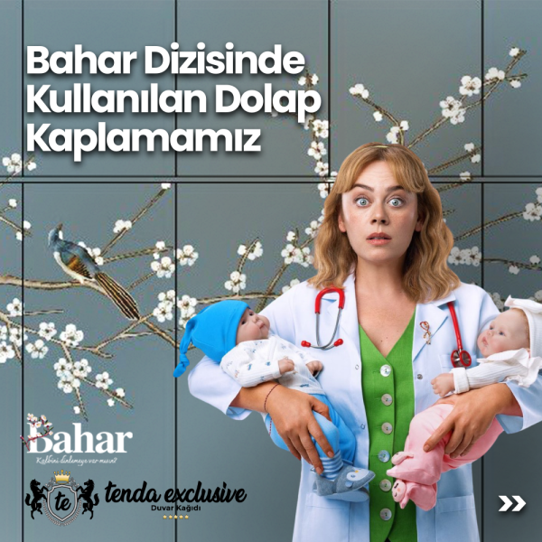 Bahar Dizisi Yatak Odası Dolap Kaplama Duvar Kağıdı