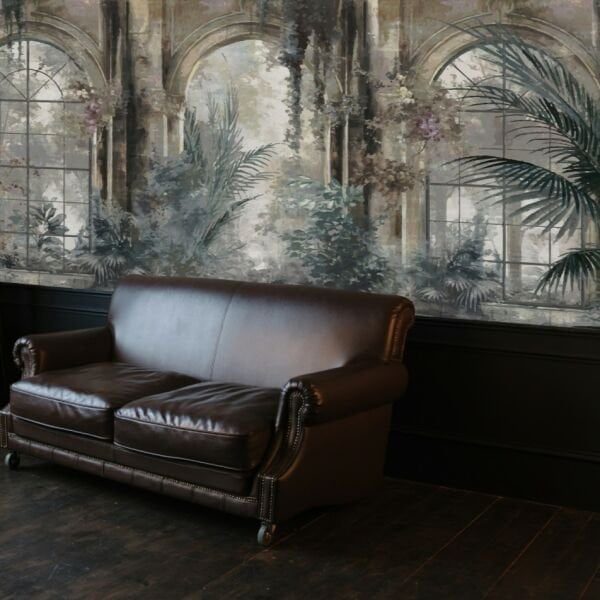 Sütunlar İçerisinde Tropik Bitkiler Duvar Kağıdı